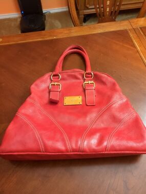 GUIA’S Large Made in Italy Leather Red Bag